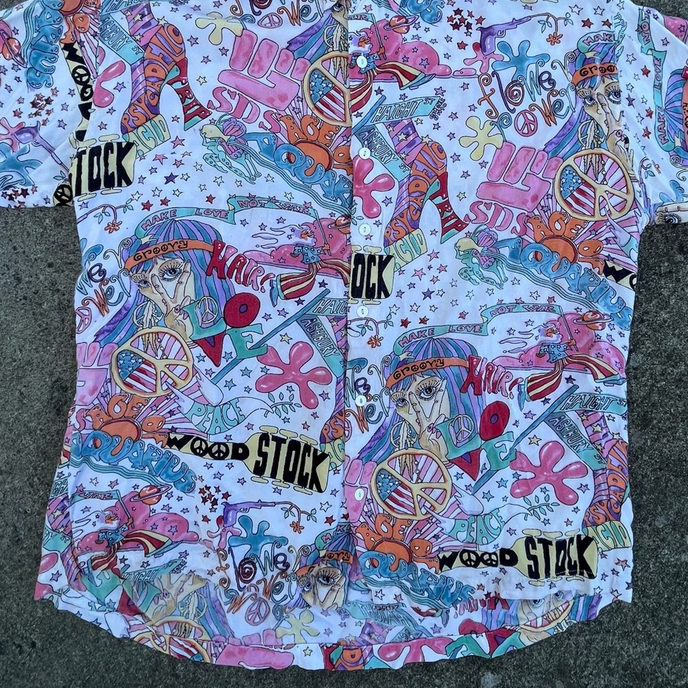 70’s Woodstock Rayon Shirt - Picture 2 of 8
